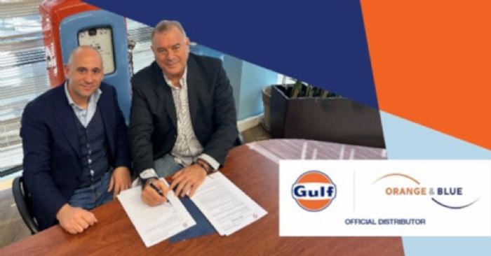 Επέκταση συνεργασίας της Gulf Oil Europe με την Orange and Blue Ltd για την εμπορία λιπαντικών Οχημάτων σε Ελλάδα, Αλβανία και Κύπρο.