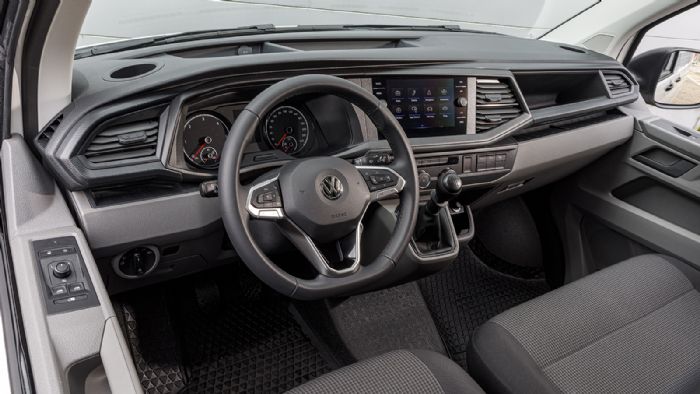 Λειτουργικό, στα σχεδιαστικά πρότυπα της VW, το εσωτερικό του Transporter.