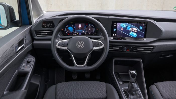 Το νέο VW Caddy μπορεί να αποκτηθεί ακόμη και με πλήρως ψηφιακό… χώρο εργασίας για τον οδηγό ενώ…