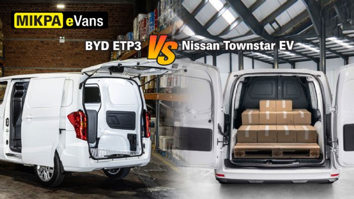 BYD ETP3 VS Nissan Townstar EV: Οι διαφορές δύο Μικρών e-Vans 