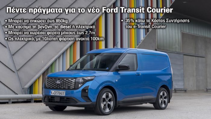 Όσα πρέπει να γνωρίζεις για το νέο Ford Transit Courier 