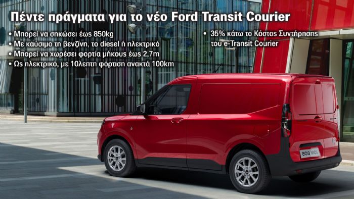 Όσα πρέπει να γνωρίζεις για το νέο Ford Transit Courier 