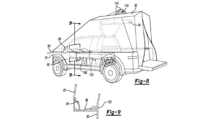 Μια ειδική δομή για το πίσω μέρος της καμπίνας, θα μπορούσε να μετατρέψει ένα Pick-Up της Ford σε τροχόσπιτο. 