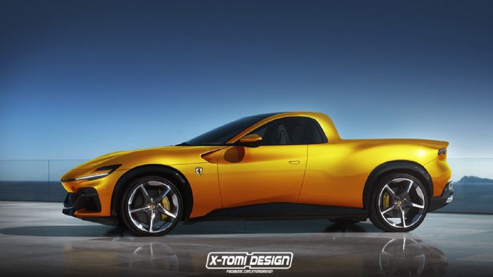 Η ολοκαίνουργια Ferrari Purosangue ως διθέσιο Pick-Up από τον X-Tomi Design.