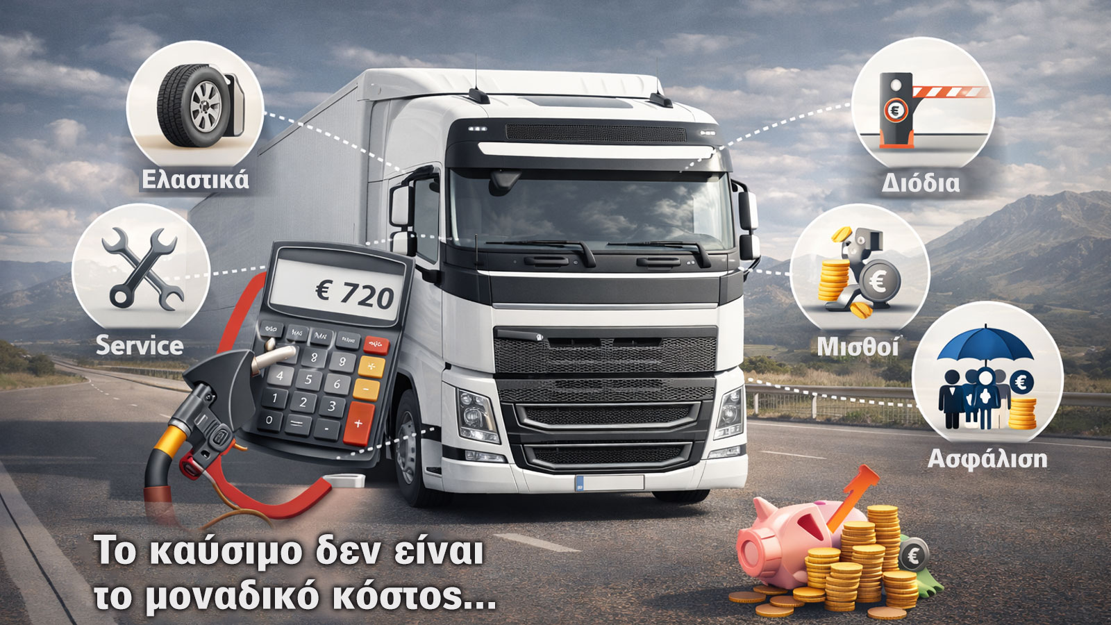 Αν και το κόστος/χλμ. ταυτίζεται σχεδόν αυτόματα με την κατανάλωση καυσίμου, στην πραγματικότητα το λειτουργικό κόστος ενός οχήματος προκύπτει από έναν συνδυασμό σταθερών και μεταβλητών δαπανών. Αν και το κόστος/χλμ. ταυτίζεται σχεδόν αυτόματα με την κατανάλωση καυσίμου, στην πραγματικότητα το λειτουργικό κόστος ενός οχήματος προκύπτει από έναν συνδυασμό σταθερών και μεταβλητών δαπανών.