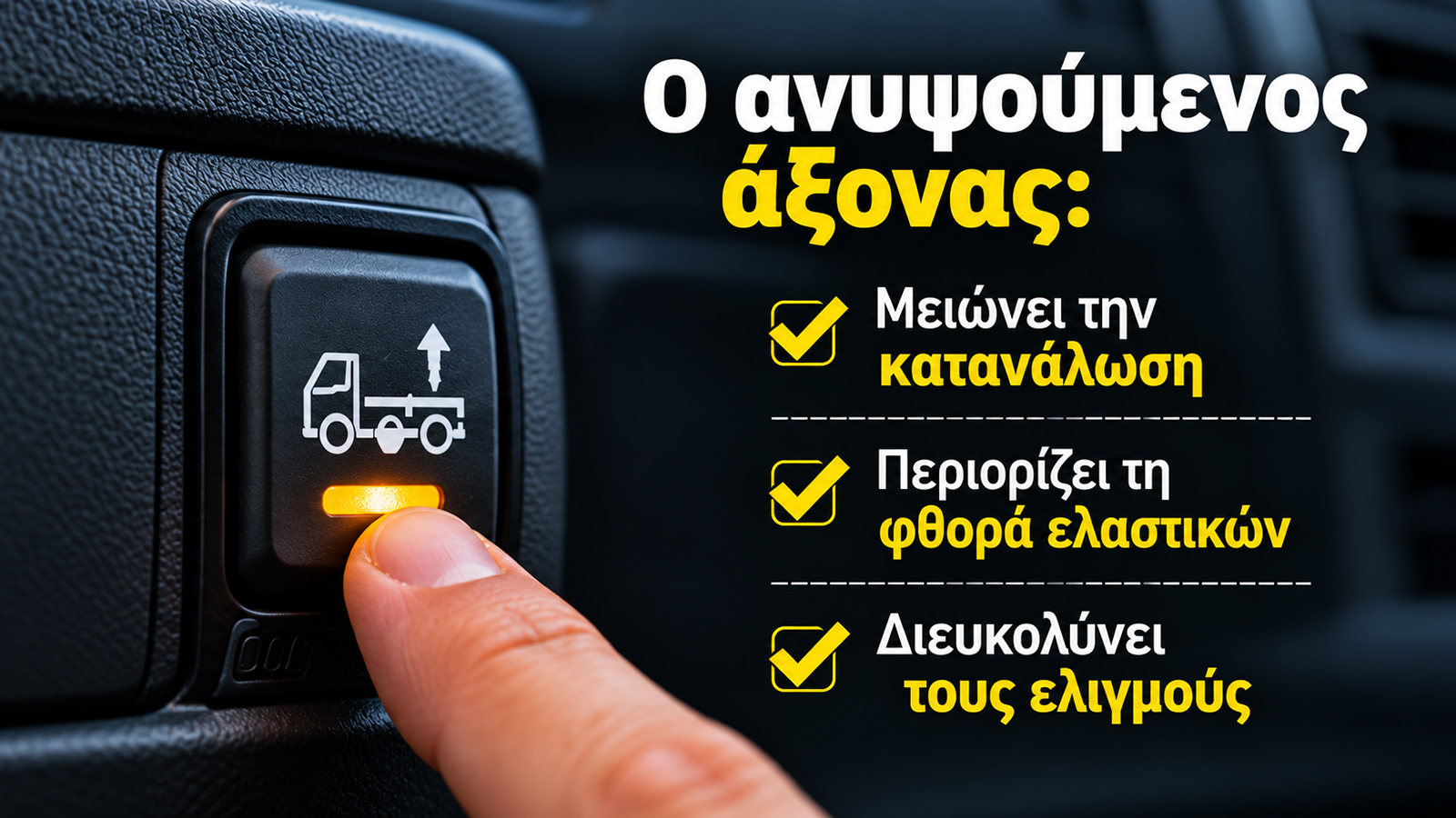 Το όφελος εξαρτάται από το σύστημα και τη χρήση: λιγότερη κύλιση των ελαστικών, πιθανή οικονομία καυσίμου και ευκολότεροι ελιγμοί σε κατάλληλες διαμορφώσεις. Το όφελος εξαρτάται από το σύστημα και τη χρήση: λιγότερη κύλιση των ελαστικών, πιθανή οικονομία καυσίμου και ευκολότεροι ελιγμοί σε κατάλληλες διαμορφώσεις.