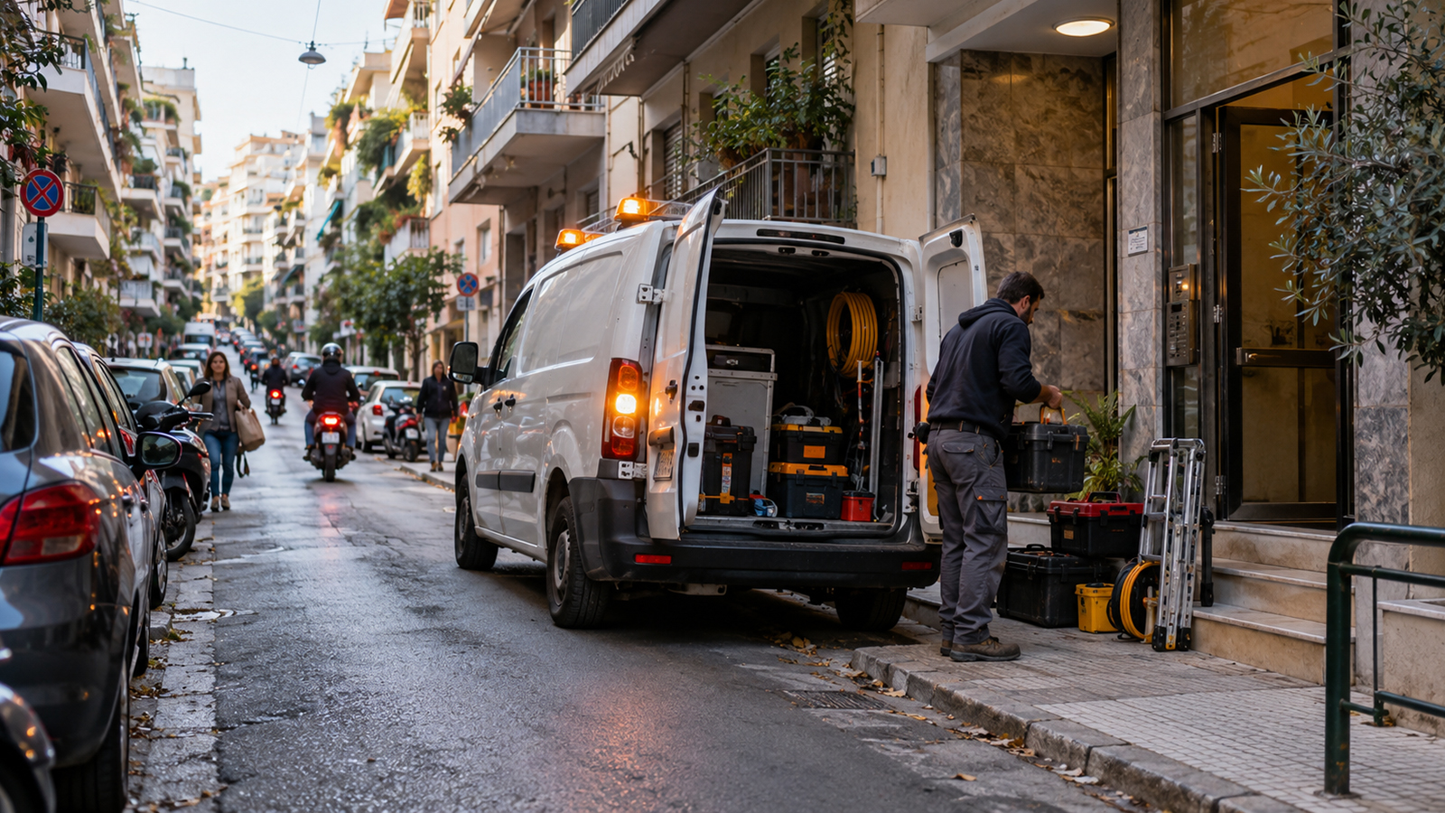 Υδραυλικοί, ηλεκτρολόγοι και άλλοι τεχνικοί συχνά χρειάζεται να ξεφορτώσουν εργαλεία μπροστά στον πελάτη. Πότε θεωρείται νόμιμη στάση και πότε κινδυνεύουν με πρόστιμο; Υδραυλικοί, ηλεκτρολόγοι και άλλοι τεχνικοί συχνά χρειάζεται να ξεφορτώσουν εργαλεία μπροστά στον πελάτη. Πότε θεωρείται νόμιμη στάση και πότε κινδυνεύουν με πρόστιμο;