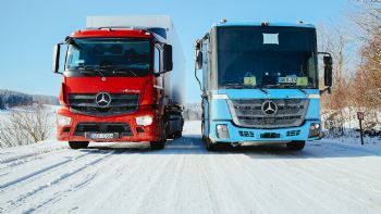 Χειμερινές δοκιμές για τα e-trucks της Mercedes