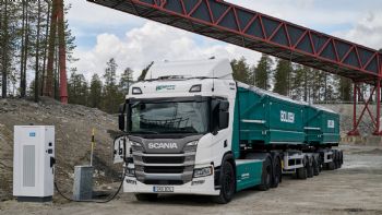 Ηλεκτρικό Scania 74 τόνων στο ορυχείο 19 ώρες/24ώρο