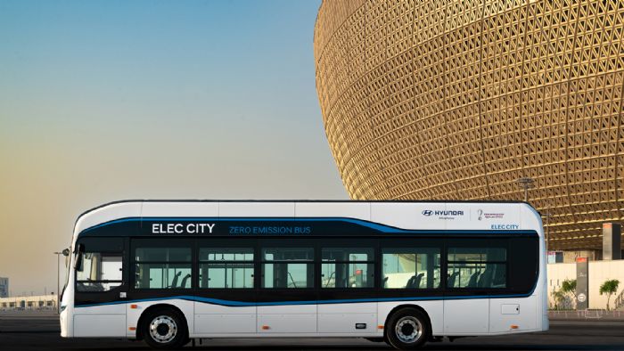 Συνολικά 10 ηλεκτρικά λεωφορεία, Elec City, θα χρησιμοποιηθούν στη μεταφορά δημοσιογράφων.