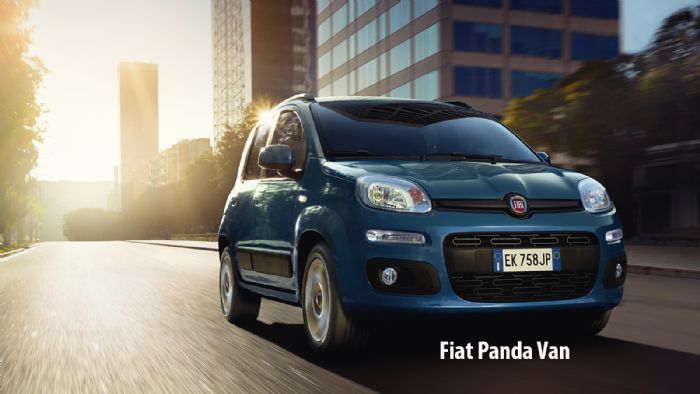 Πλήθος εκδόσεων κινητήρων και εξοπλισμού για το Fiat Panda Van, που προσφέρεται και ως ήπια υβριδικό 70 ίππων.