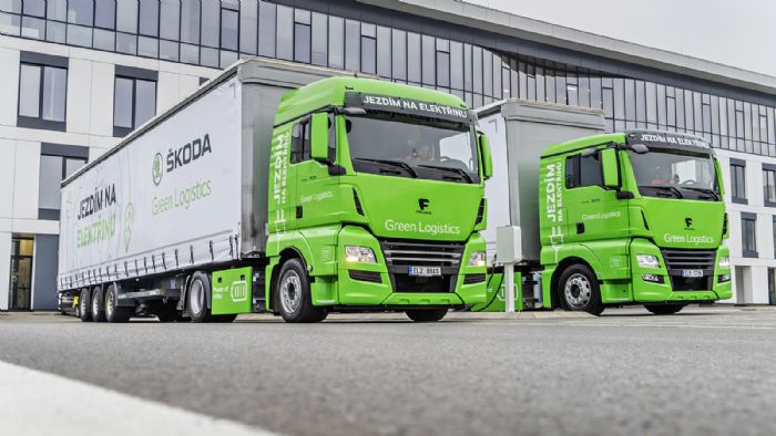 Δύο ηλεκτρικά φορτηγά συμμετέχουν στα εσωτερικά logistics του εργοστασίου της Skoda που βρίσκεται στην πόλη Μλάντα Μπόλεσλαβ της Τσεχίας.