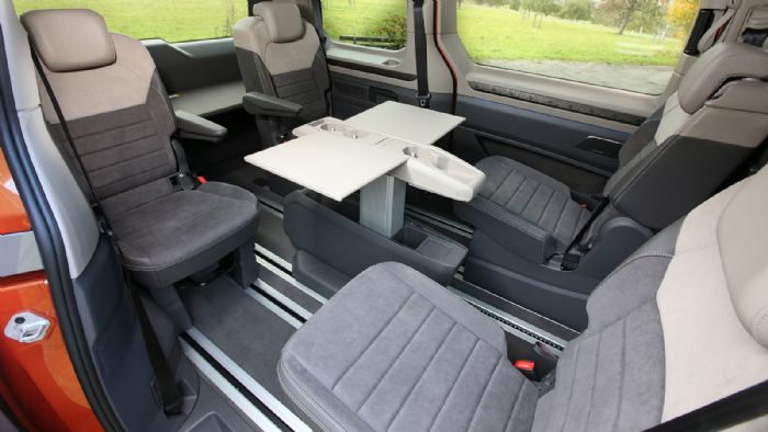 Με πέντε, έξι ή επτά θέσεις διατίθεται το νέο Multivan, που προσφέρει τη δυνατότητα τοποθέτησης των καθισμάτων αντικριστά.