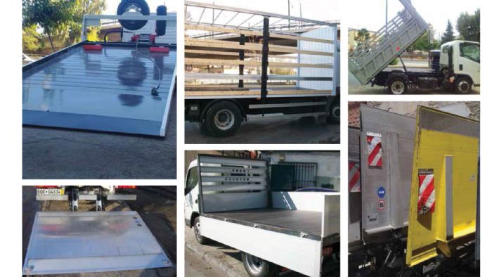 Η εταιρεία Πολάκης αναλαμβάνει την τοποθέτηση υδραυλικών πορτών σε όλους τους τύπους φορτηγών με ικανότητα ανύψωσης φορτίου από 300 έως και 3.000 κιλά.