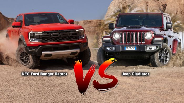Τα δύο ισχυρότερα Pick-Up της αγοράς, το νέο Ford Ranger Raptor και το Jeep Gladiator, έχουν πολλά που τα ενώνουν και άλλα τόσα που τα χωρίζουν...