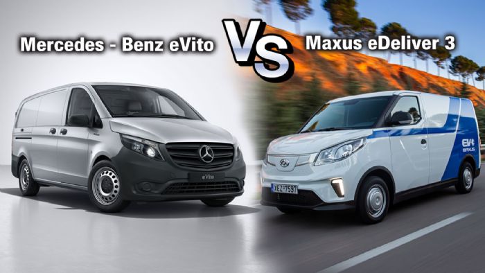 Συγκριτικό eVans: Mercedes eVito VS Maxus eDeliver 3