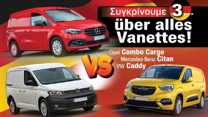 Opel Combo Cargo vs Mercedes-Benz Citan vs VW Caddy