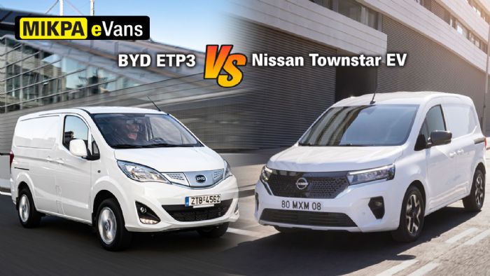 BYD ETP3 VS Nissan Townstar EV: Οι διαφορές δύο Μικρών e-Vans