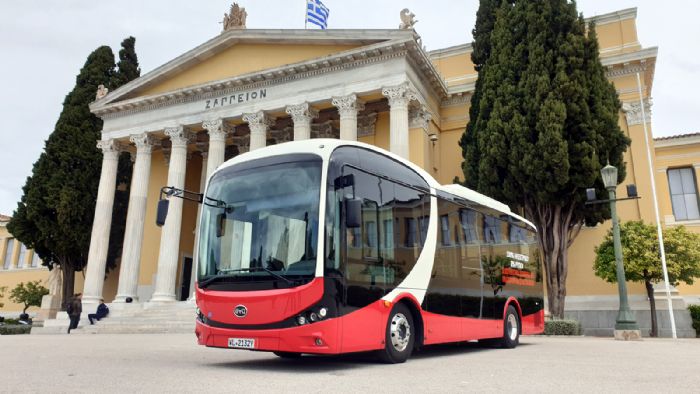 Η εταιρεία Πέτρος Πετρόπουλος ΑΕΒΕ παρουσίασε στο Ζάππειο το νέο ηλεκτρικό αστικό λεωφορείο της BYD.