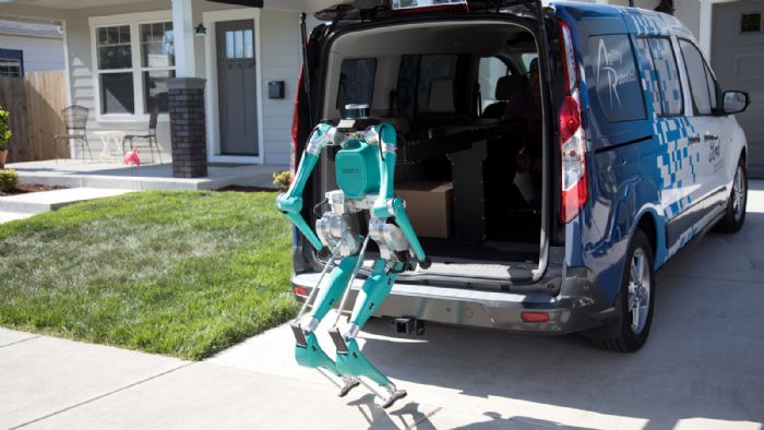 Η Ford εξετάσει λύσεις όπως η μεταφορά φορτίων με αυτόνομα κινούμενα οχήματα και robots, απευθείας στην πόρτα του τελικού καταναλωτή για τις αστικές διανομές του μέλλοντος.