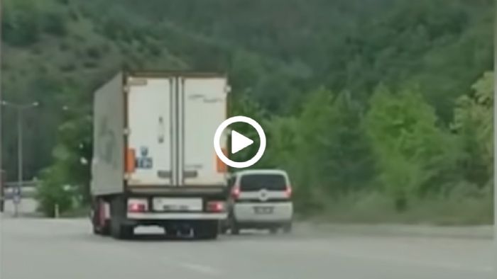 VIDEO: Μαγκιές στον φορτηγατζή ΔΕΝ κάνουμε