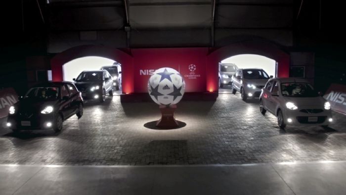 Δυο ξεχωριστές «ενδεκάδες» αποτελούμενες από τα NP300 Navara, X-Trail, Qashqai και Micra συμμετείχαν στον πρωτότυπο ποδοσφαιρικό αγώνα της Nissan.