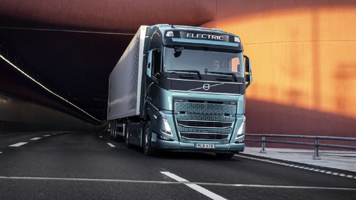 Το νέο Volvo FH Electric προσφέρει αυτονομία έως και 300km. 