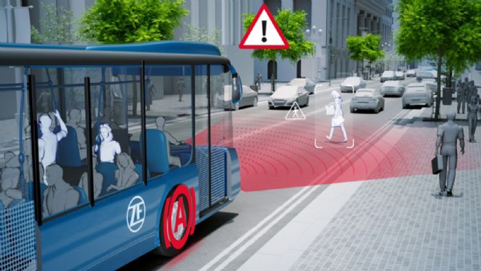 To νέο Collision Mitigation System της ZF για αστικά λεωφορεία, μπορεί να ακινητοποιήσει αυτόματα το όχημα, χωρίς να επηρεάσει την ασφάλεια –και- των επιβατών του (όρθιων ή καθήμενων). 